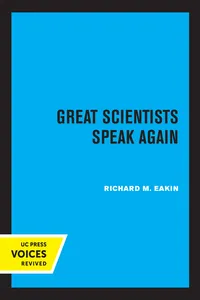 Great Scientists Speak Again_cover