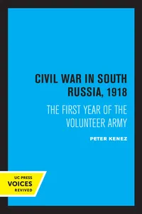 Civil War in South Russia, 1918_cover