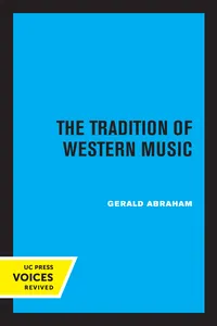 The Tradition of Western Music_cover