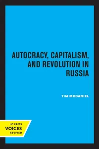 Autocracy, Capitalism and Revolution in Russia_cover