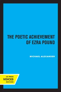 The Poetic Achievement of Ezra Pound_cover