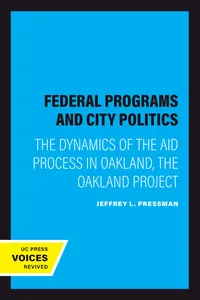 Federal Programs and City Politics_cover
