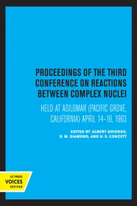 Proceedings of the Third Conference on Reactions between Complex Nuclei_cover