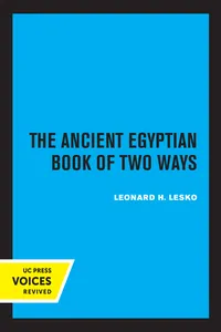 The Ancient Egyptian Book of Two Ways_cover