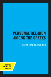 Personal Religion Among the Greeks_cover