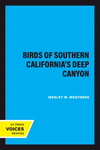 Birds of Southern California's Deep Canyon_cover