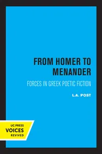 From Homer to Menander_cover