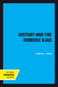 History and the Homeric Iliad_cover