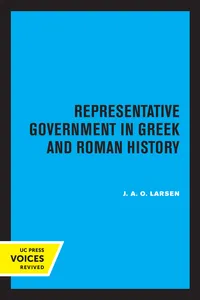 Representative Government in Greek and Roman History_cover