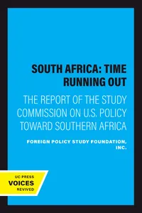 South Africa: Time Running Out_cover