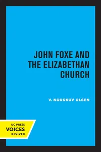 John Foxe and the Elizabethan Church_cover