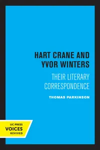 Hart Crane and Yvor Winters_cover