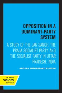 Opposition in a Dominant-Party System_cover
