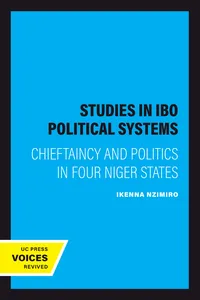 Studies in Ibo Political Systems_cover