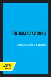 The Ballad as Song_cover