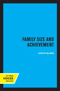 Family Size and Achievement_cover