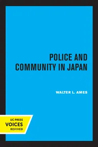 Police and Community in Japan_cover