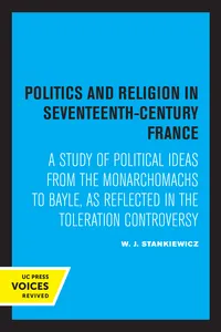 Politics and Religion in Seventeenth-Century France_cover