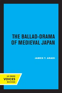 The Ballad-Drama of Medieval Japan_cover