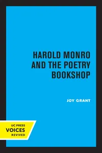 Harold Monro and the Poetry Bookshop_cover