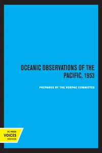 Oceanic Observations of the Pacific, 1953_cover