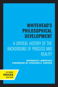 Whitehead's Philosophical Development_cover