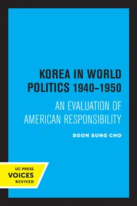 Korea in World Politics, 1940-1950_cover