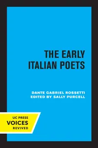 The Early Italian Poets_cover