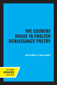 The Country House in English Renaissance Poetry_cover
