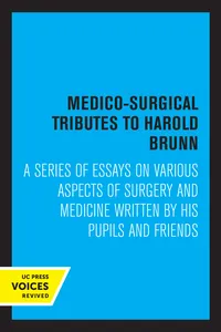 Medico-Surgical Tributes to Harold Brunn_cover