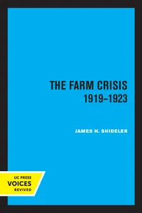 The Farm Crisis, 1919-1923_cover