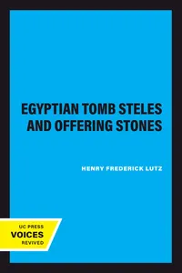 Egyptian Tomb Steles and Offering Stones_cover