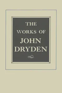 The Works of John Dryden, Volume X_cover
