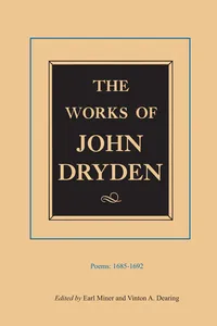 The Works of John Dryden, Volume III_cover