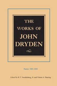 The Works of John Dryden, Volume II_cover