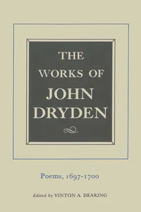 The Works of John Dryden, Volume VII_cover
