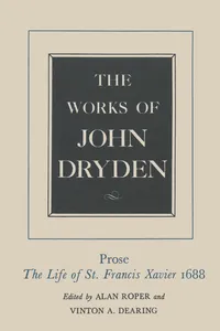 The Works of John Dryden, Volume XIX_cover