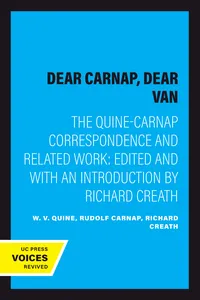 Dear Carnap, Dear Van_cover