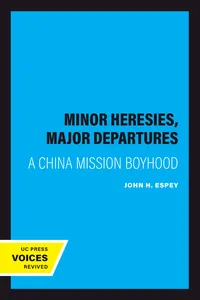 Minor Heresies, Major Departures_cover