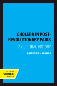 Cholera in Post-Revolutionary Paris_cover