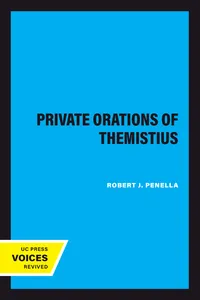 The Private Orations of Themistius_cover