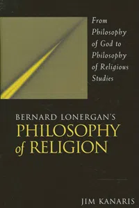 Bernard Lonergan's Philosophy of Religion_cover