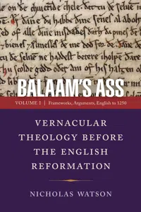 Balaam's Ass: Vernacular Theology Before the English Reformation_cover