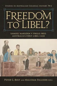 Freedom to Libel? : Samuel Marsden v. Philo Free_cover