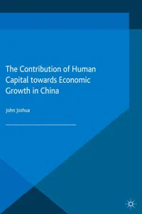 The Contribution of Human Capital towards Economic Growth in China_cover