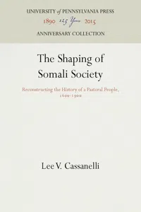 The Shaping of Somali Society_cover