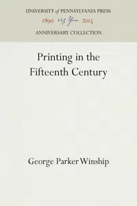 Printing in the Fifteenth Century_cover