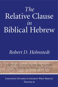 The Relative Clause in Biblical Hebrew_cover