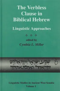 The Verbless Clause in Biblical Hebrew_cover