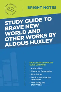 Study Guide to Brave New World and Other Works by Aldous Huxley_cover
